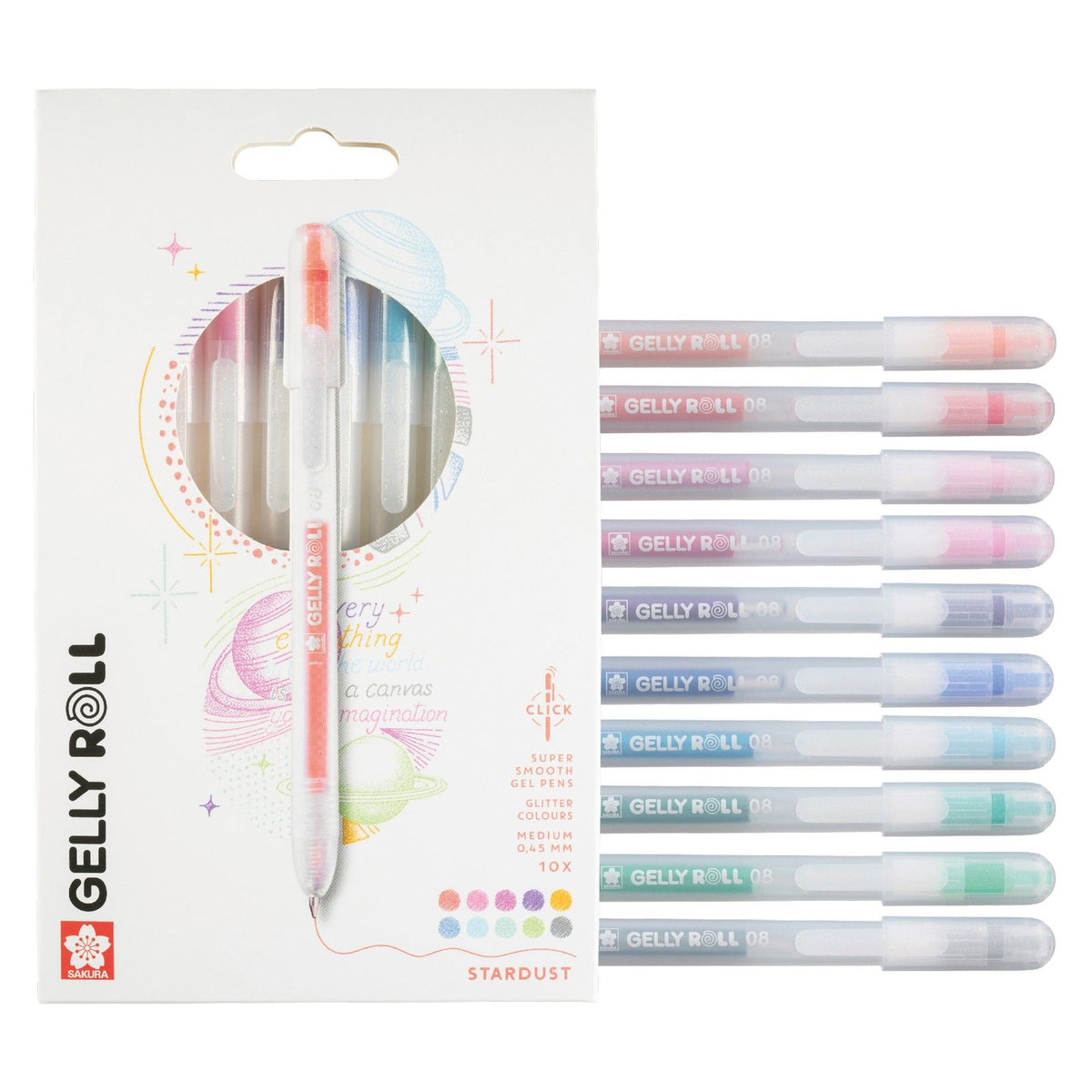 Sakura • gelly roll retractable stardust set 10pcs