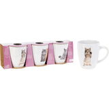 Excellent houseware bekerset katten 3-delig 220ml - afbeelding 1