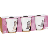 Excellent houseware bekerset katten 3-delig 220ml - afbeelding 2