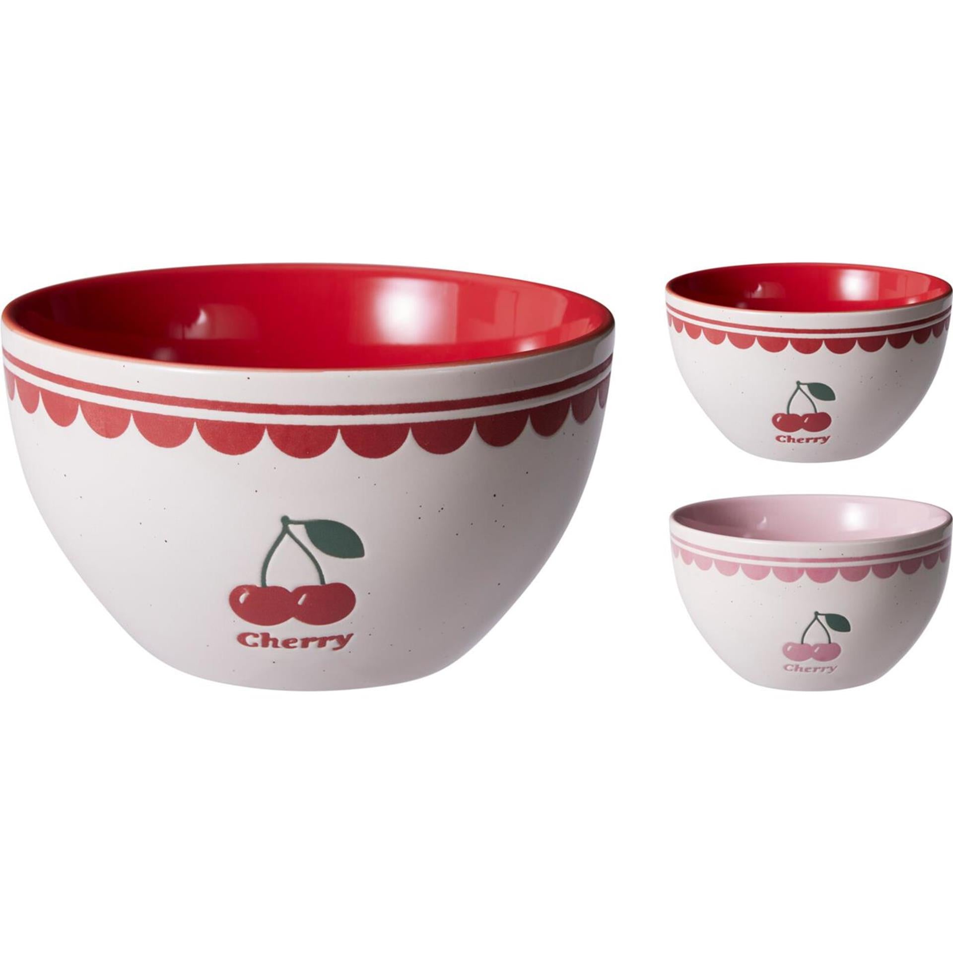 Excellent houseware schaaltje kers doos a 6 ø13,2xh7,5cm