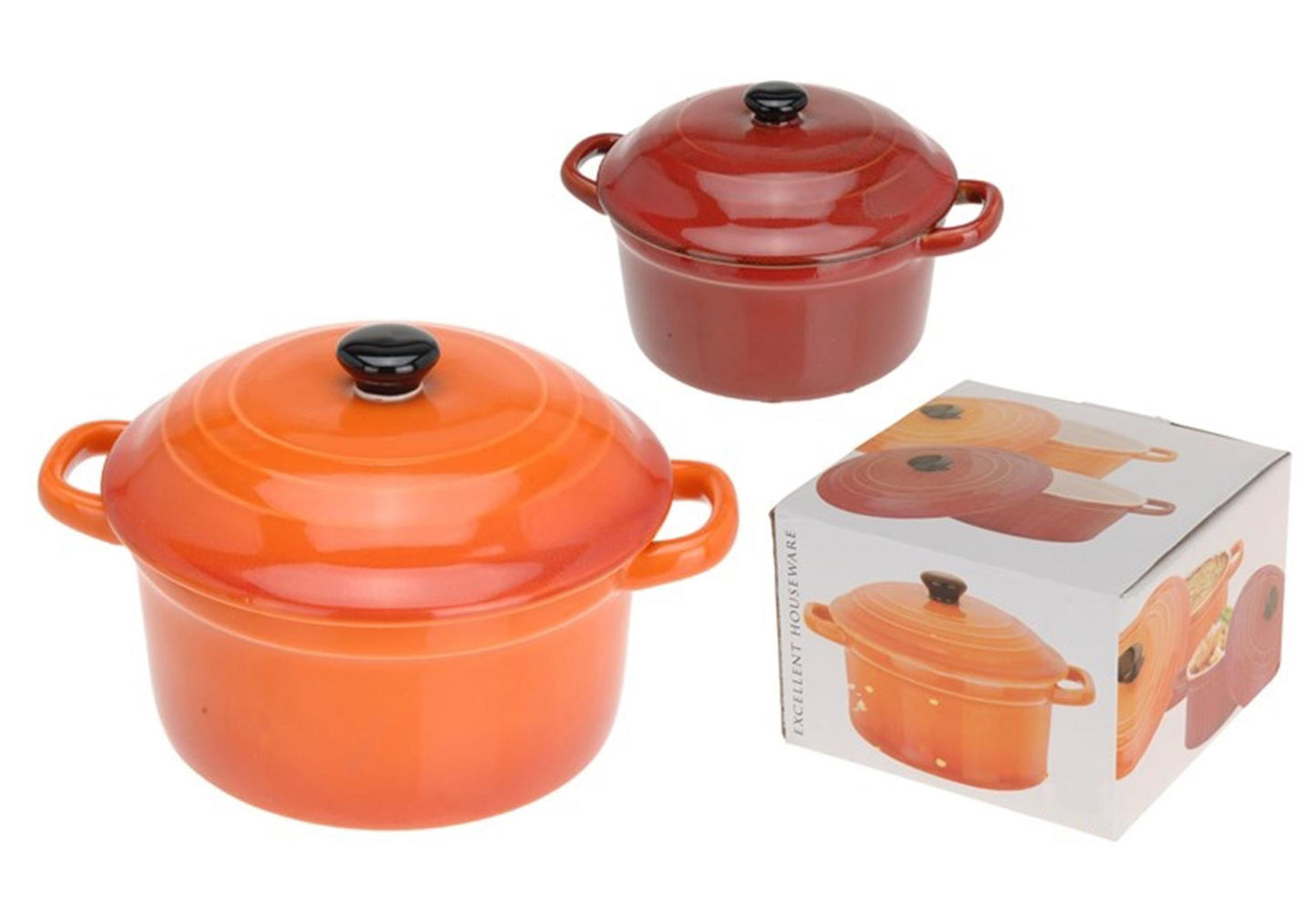 Z stoofpan porselein + deksel 10x5cm or ro