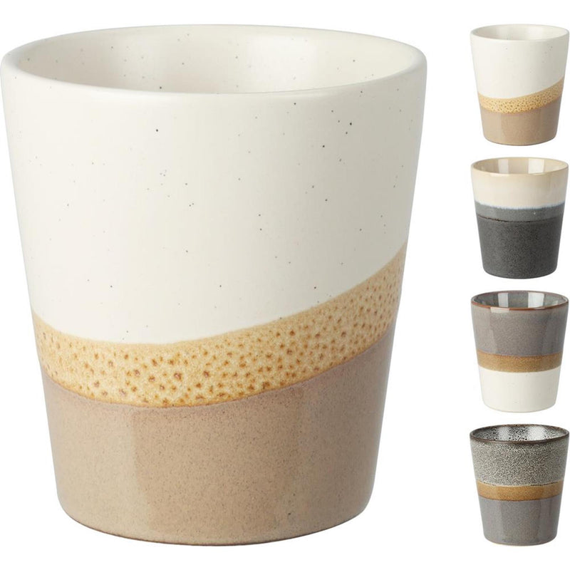 Excellent houseware beker aardewerk 200ml assorti