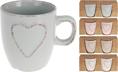 Excellent houseware beker150ml met hartje set 2 stuks