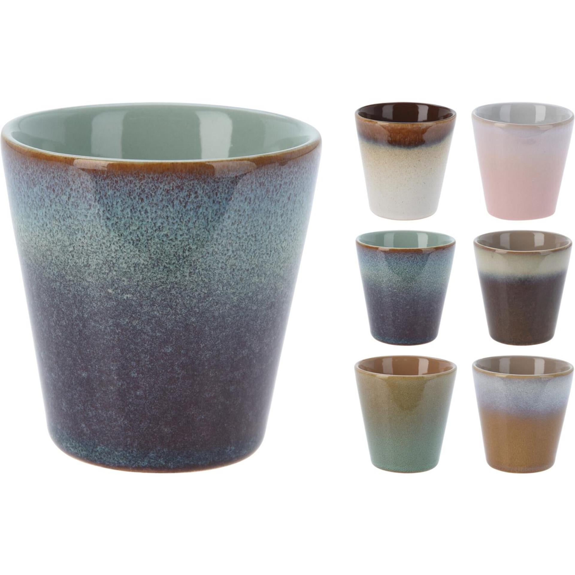 Excellent houseware beker aardewerk gres 100ml