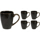 Excellent houseware beker aardewerk 370ml zwart doos a 8 stuks