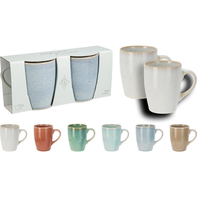 Excellent houseware set a 2 mokken aardewerk gres 340ml