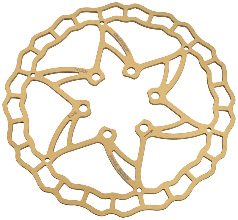 Quaxar iris ultra-lightweight titanium 6-hole brake disc