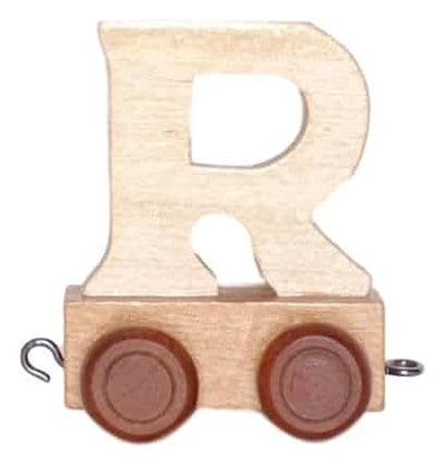 houten letter r met wieltjes 6 cm hoog