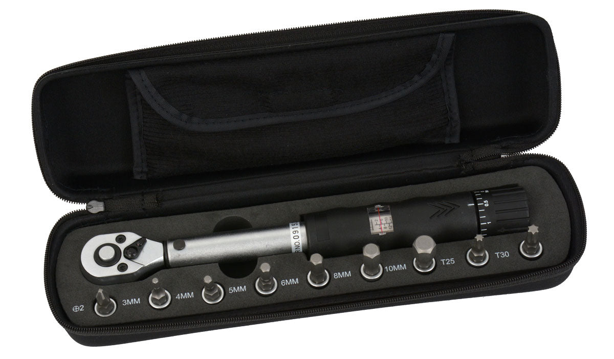 Radon comp torque wrench 1 4 2-14 nm fixable incl. bits
