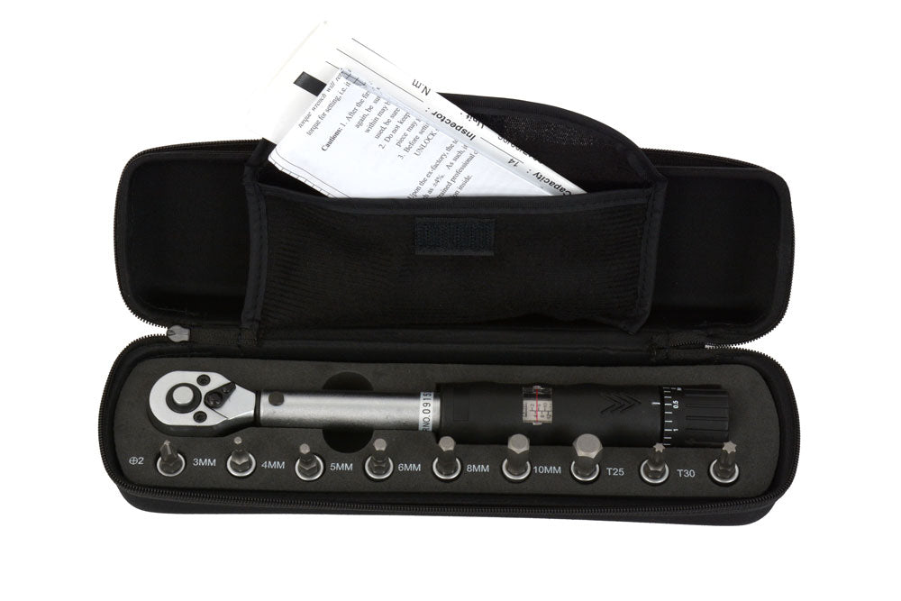 Radon comp torque wrench 1 4 2-14 nm fixable incl. bits