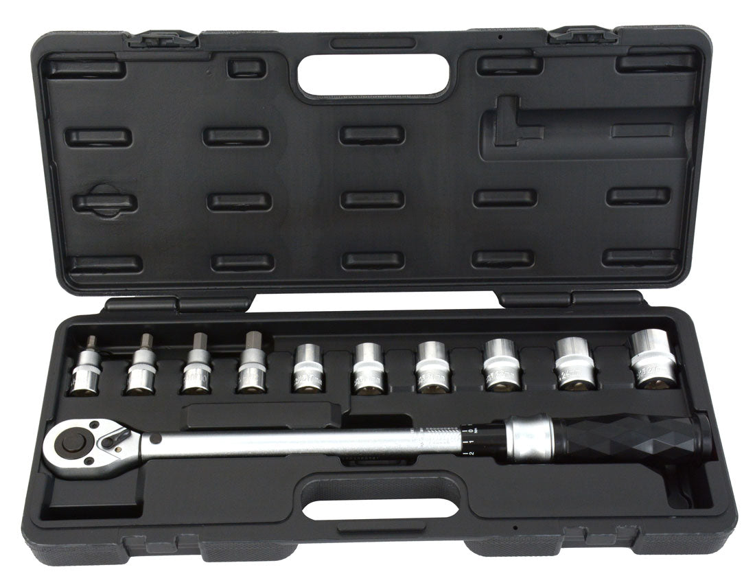 Radon torque wrench 1 2 40-210 nm fixable incl. bits
