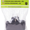 Enzo randaarde stekkeradapter 2-voudig horizontaal zwart - 6175912