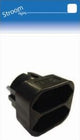 Enzo randaarde stekkeradapter 2 x euro zwart - 6675890