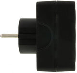 Enzo randaarde stekkeradapter 3 x euro zwart - 6175909 - afbeelding 2