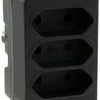 Enzo randaarde stekkeradapter 3 x euro zwart - 6175909