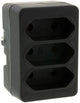 Enzo randaarde stekkeradapter 3 x euro zwart - 6175909