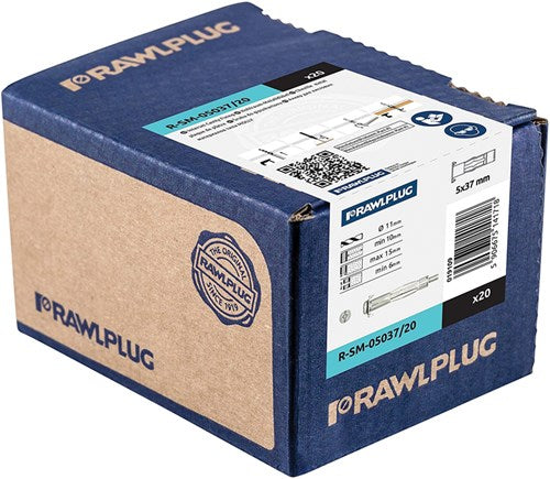 Rawl hollewandplug vz +schroef m6x65 | 50 stuks - r23-1500