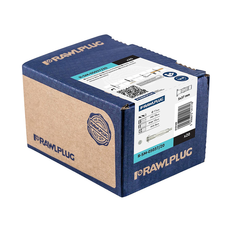 Rawl gipskartonplug metaal met schroef 4.0x35 | 100 stuks - r25-7125
