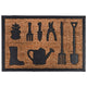 Esschert design deurmat rubber kokos tuingereedschap 61x40cm
