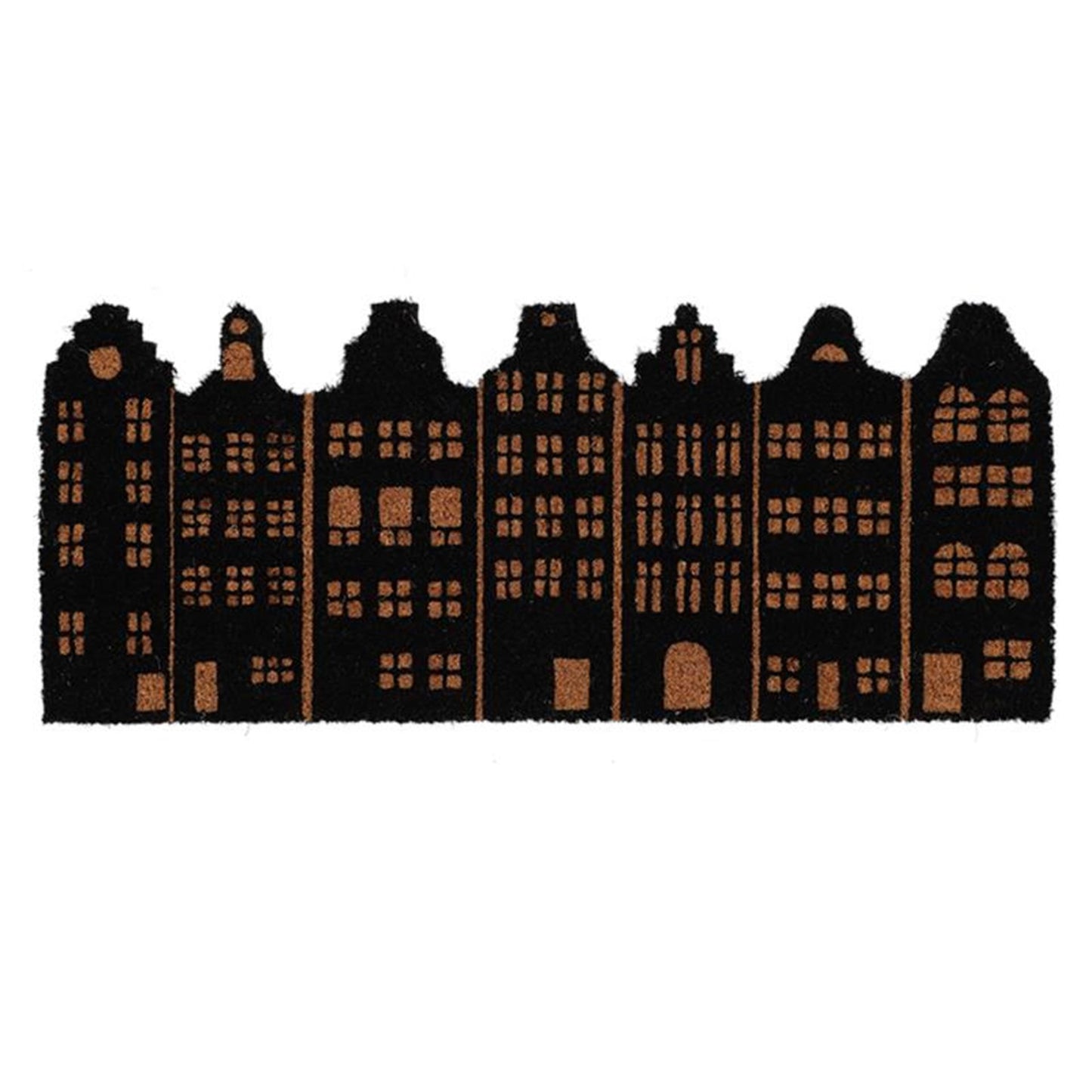Esschert design deurmat kokos grachtenpanden 75x31cm