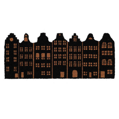 Esschert design deurmat kokos grachtenpanden 75x31cm