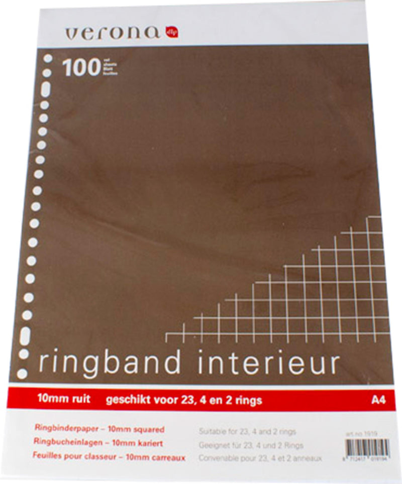Ringbandnterieur a4 23r geruit 10mm 100