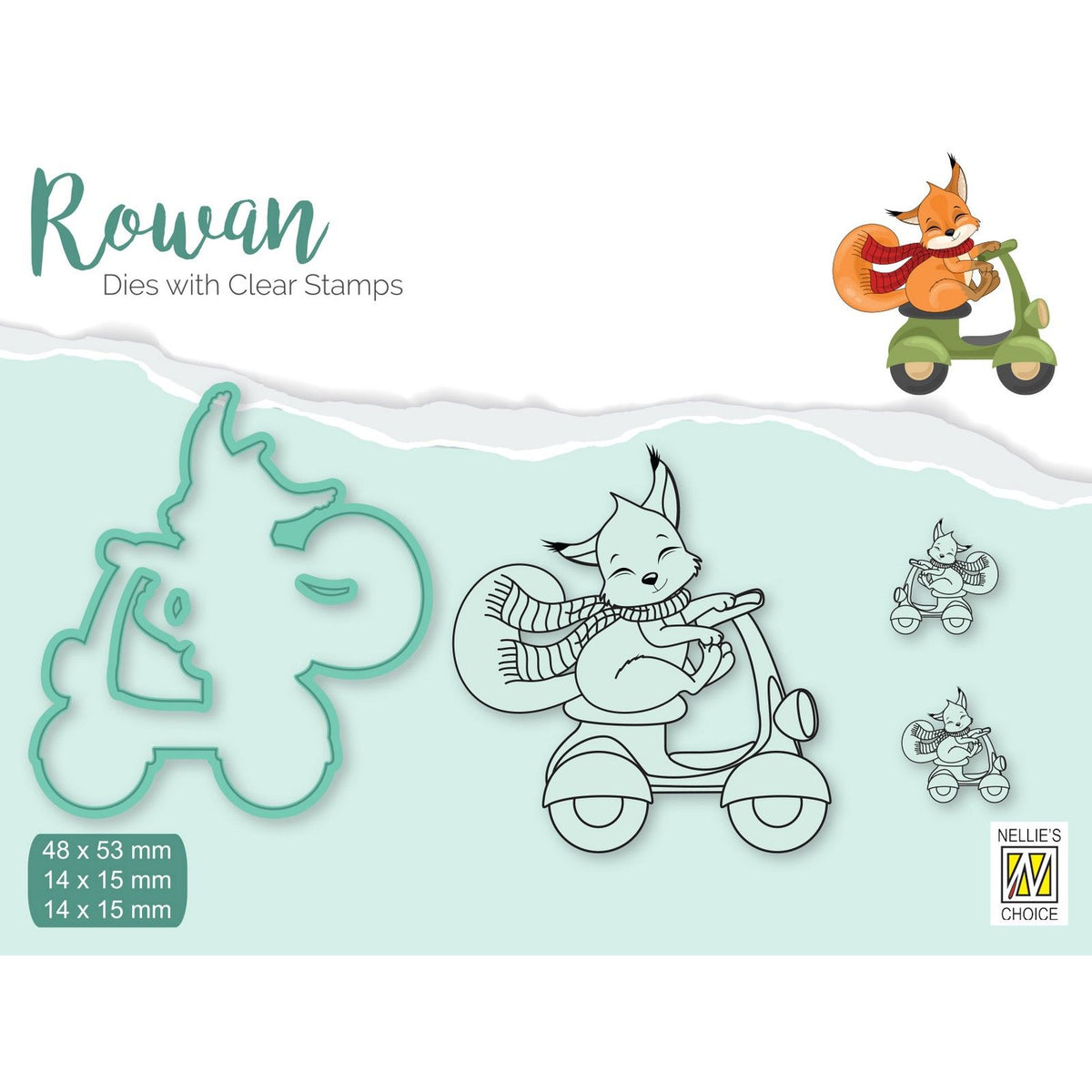 Nellie's choice • rowan cutting die clear stamp vos 4st.