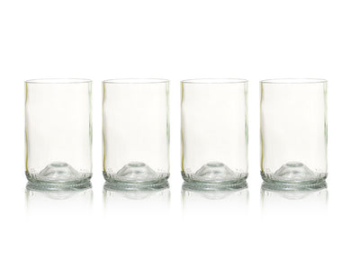 Rebottled glazen - 4-pack - clear