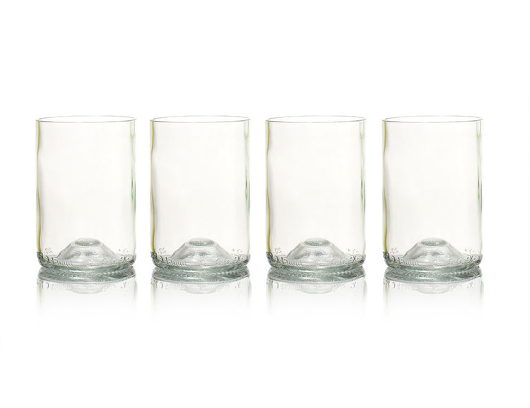 Rebottled glazen - 4-pack - clear