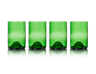 Rebottled glazen - 4-pack - green