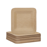 Pic relaxdays wegwerpborden bamboe vierkant 18x18cm 25 stuks - afbeelding 2