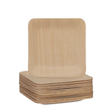 Pic relaxdays wegwerpbordjes bamboe vierkant 8,5x8,5cm 25 stuks - afbeelding 2