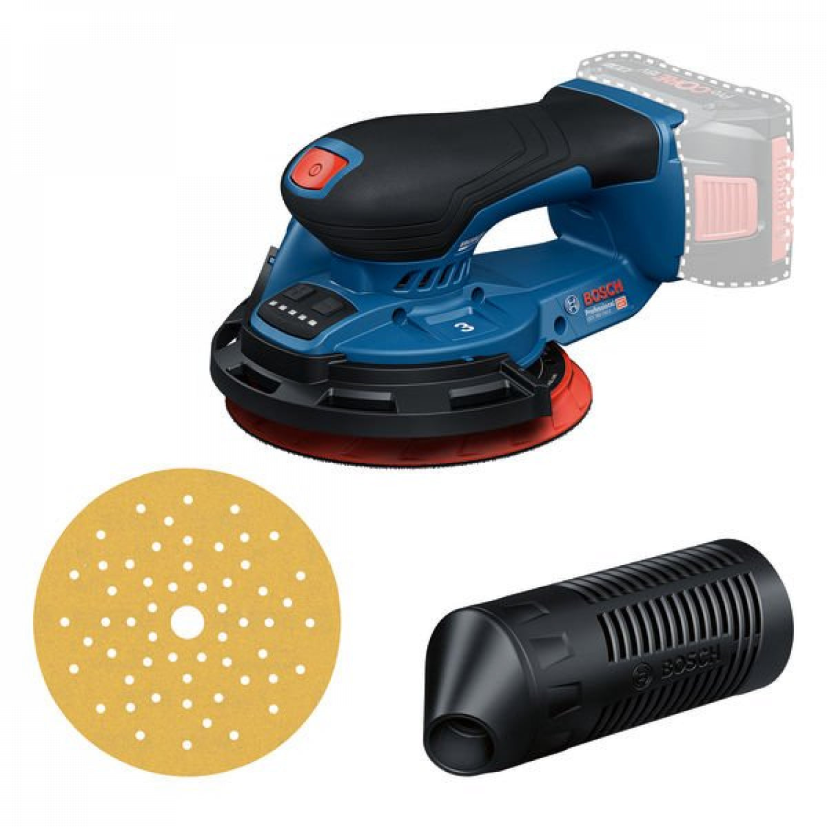 Bosch blauw gex 18v-150-3 accu-excenterschuurmachine | exclusief accu en lader - 0601372904