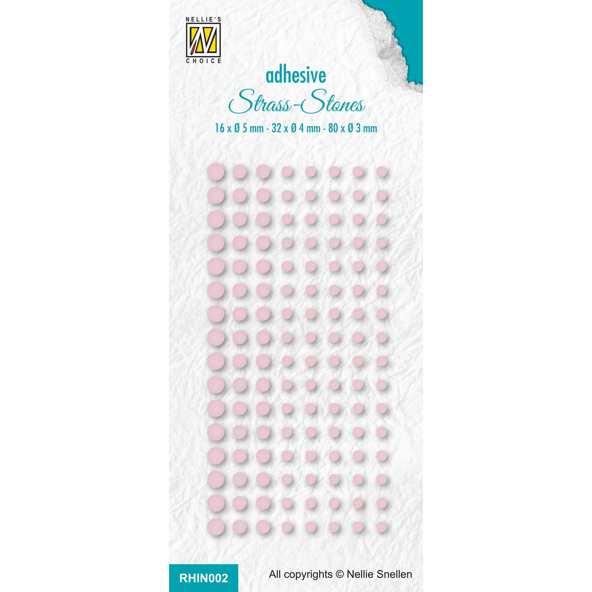 Nellie's choice • adhesive rhinestones set 2 bright pink col. 2365