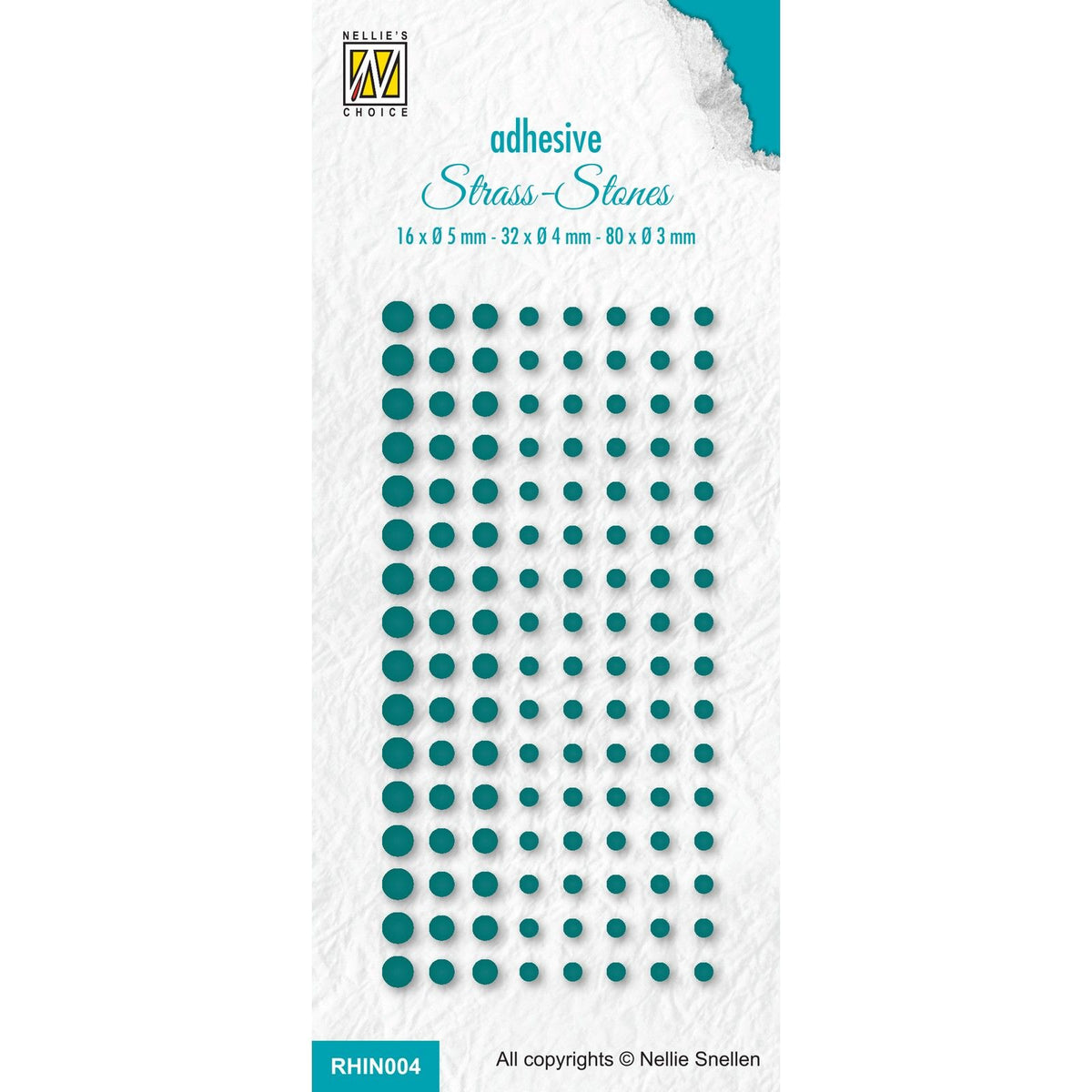 Nellie's choice • adhesive rhinestones set 4 christmas green col. 3415