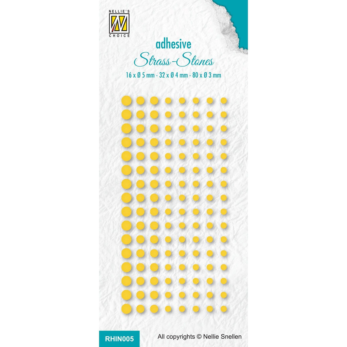 Nellie's choice • adhesive rhinestones set 5 yellow col. 109