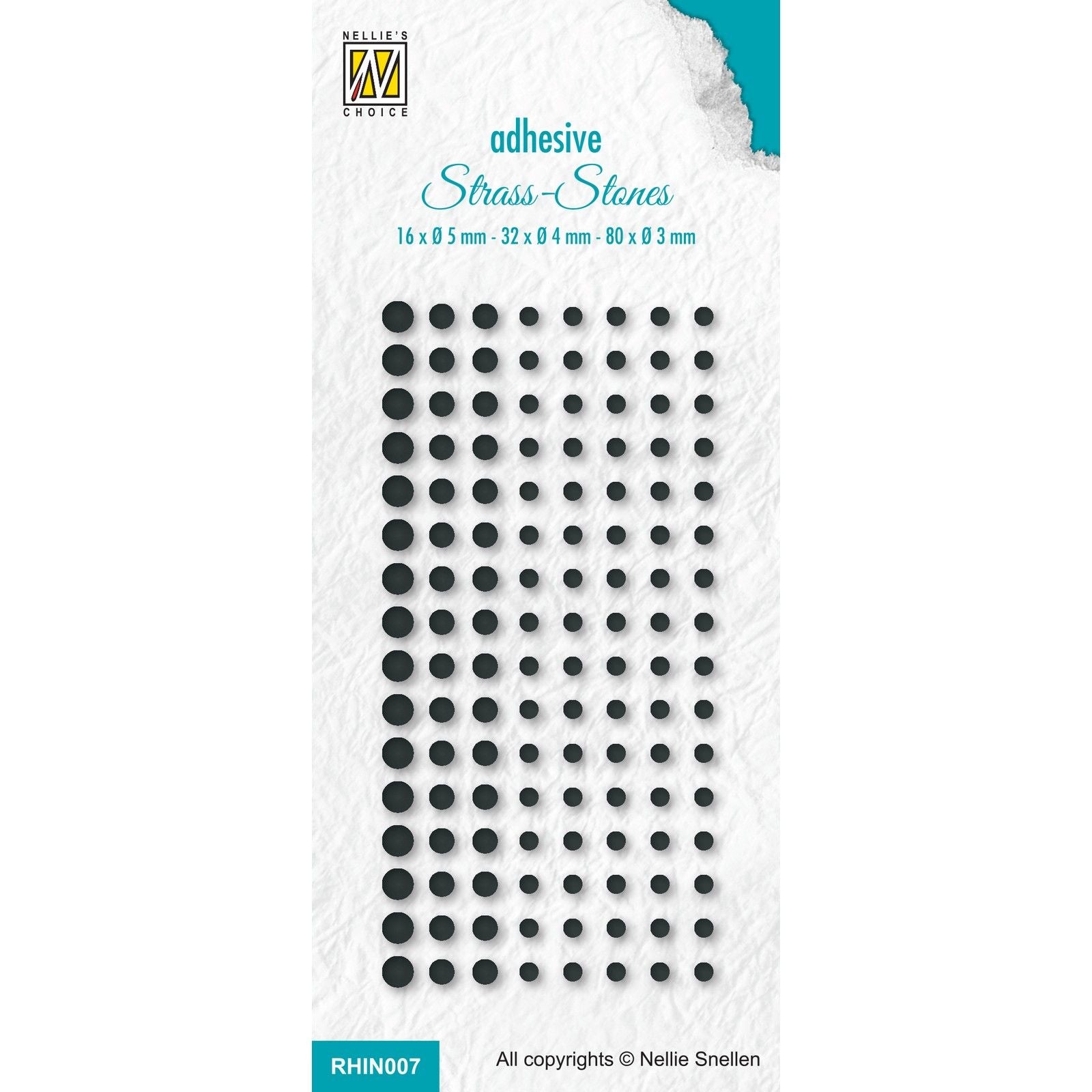 Nellie's choice • adhesive rhinestones set 7 black
