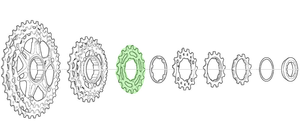 Shimano sprocket 16t for cs-m771-10 bl