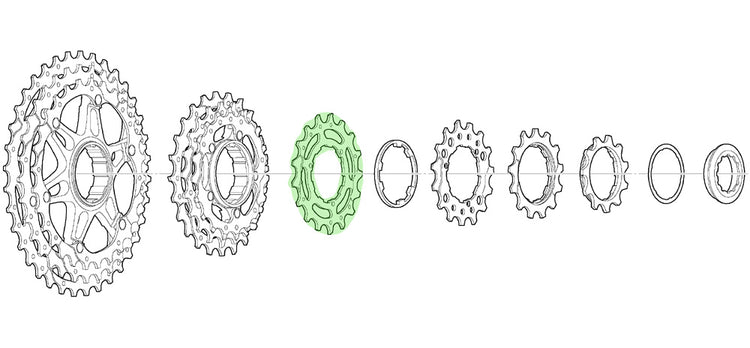 Shimano sprocket 16t for cs-m771-10 bl