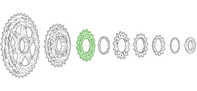 Shimano sprocket 17t for cs-m771-10 bj bk