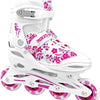 Compy 8.0 inlineskates softboot meisjes wit roze maat 34-37