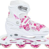 Compy 8.0 inlineskates softboot meisjes wit roze maat 34-37