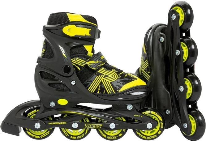 Roces Inline skates Jokey 3.0 softboot 82A zwart geel maat 34-37