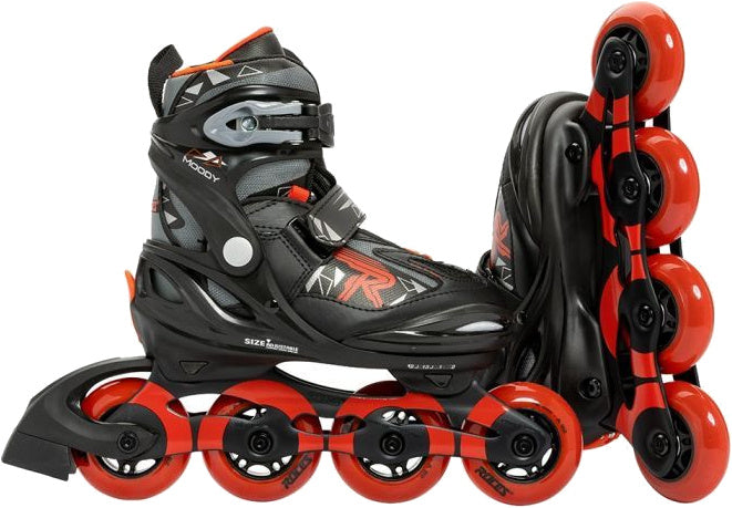 inline skates Moody Tif 82A zwart rood maat 36-40