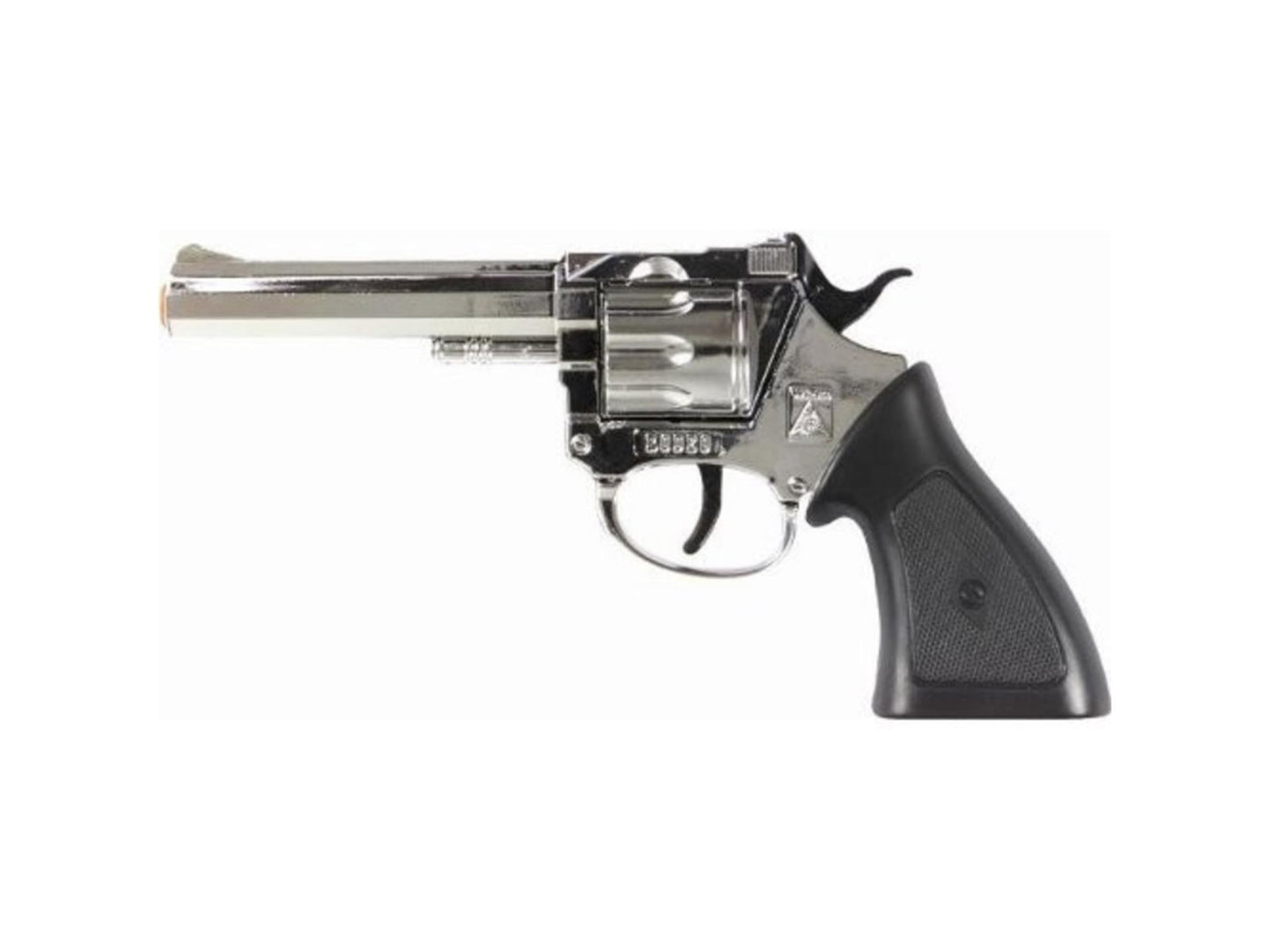 Johntoy wicke pistool rodeo 198mm, 100 shots, chroom, verpakt in doos