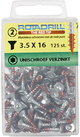 Rotadrill unischroef vz pk +snijpunt torx tx20 3.5x16 | 125 stuks - 467.035.016