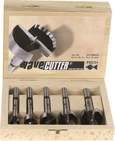 Rotec fisch-tools houtboorset | 5-delig | d. 15, 20, 25, 30, 35 mm | 1 stuk - 03170005k - 03170005k