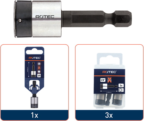 Rotec dopsleutel | e6.3 | 1 4 bitopname | niet-magnetisch | sw 3 8 x50 - 819.30301