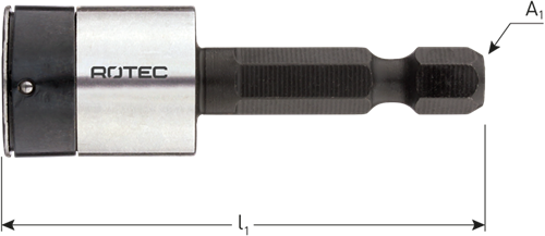 Rotec dopsleutel | e6.3 | 1 4 bitopname | niet-magnetisch | sw 3 8 x50 - 819.30301