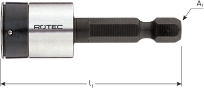 Rotec dopsleutel | e6.3 | 1 4 bitopname | niet-magnetisch | sw 3 8 x50 - 819.30301